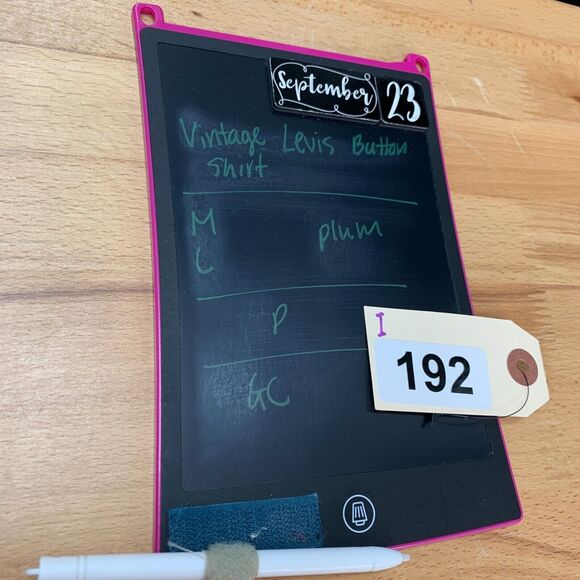 Vintage Levis Button Up Shirt Mens L Large Plum Short Sleeve Cotton Blend Pocket - Picture 8 of 9